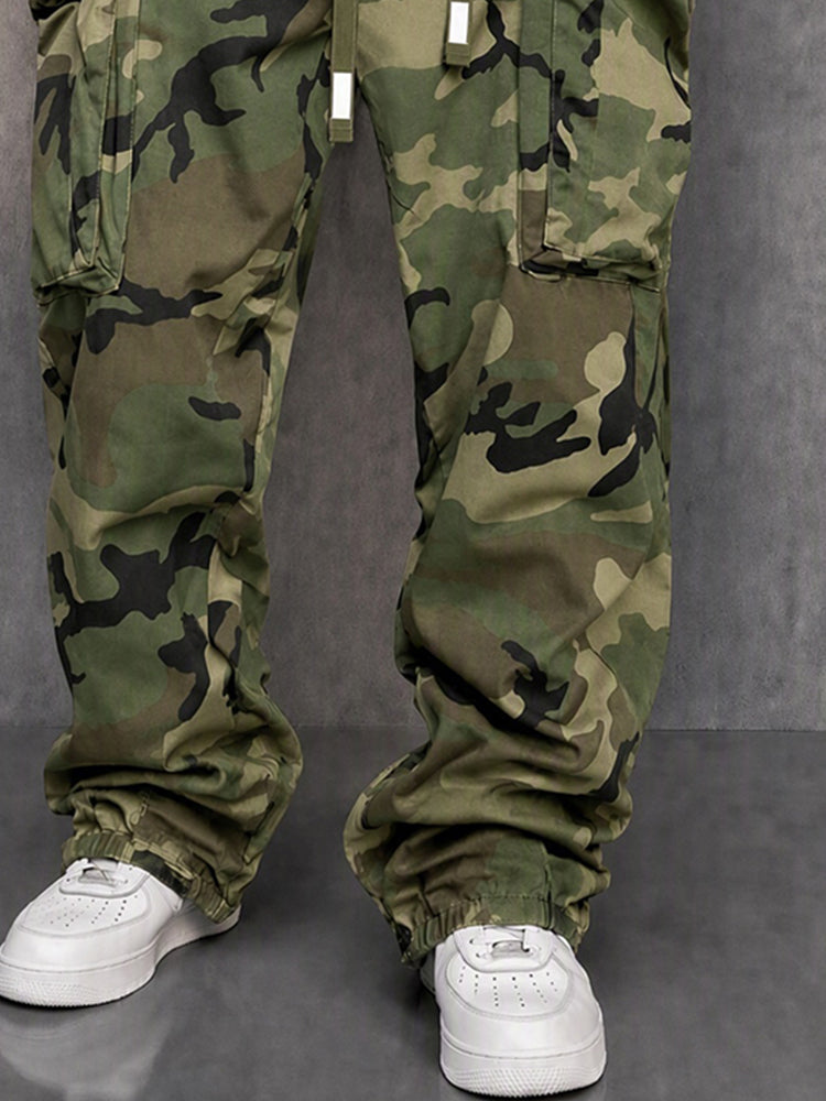 Men's Camouflage Cargo Pants with Multiple Pockets
