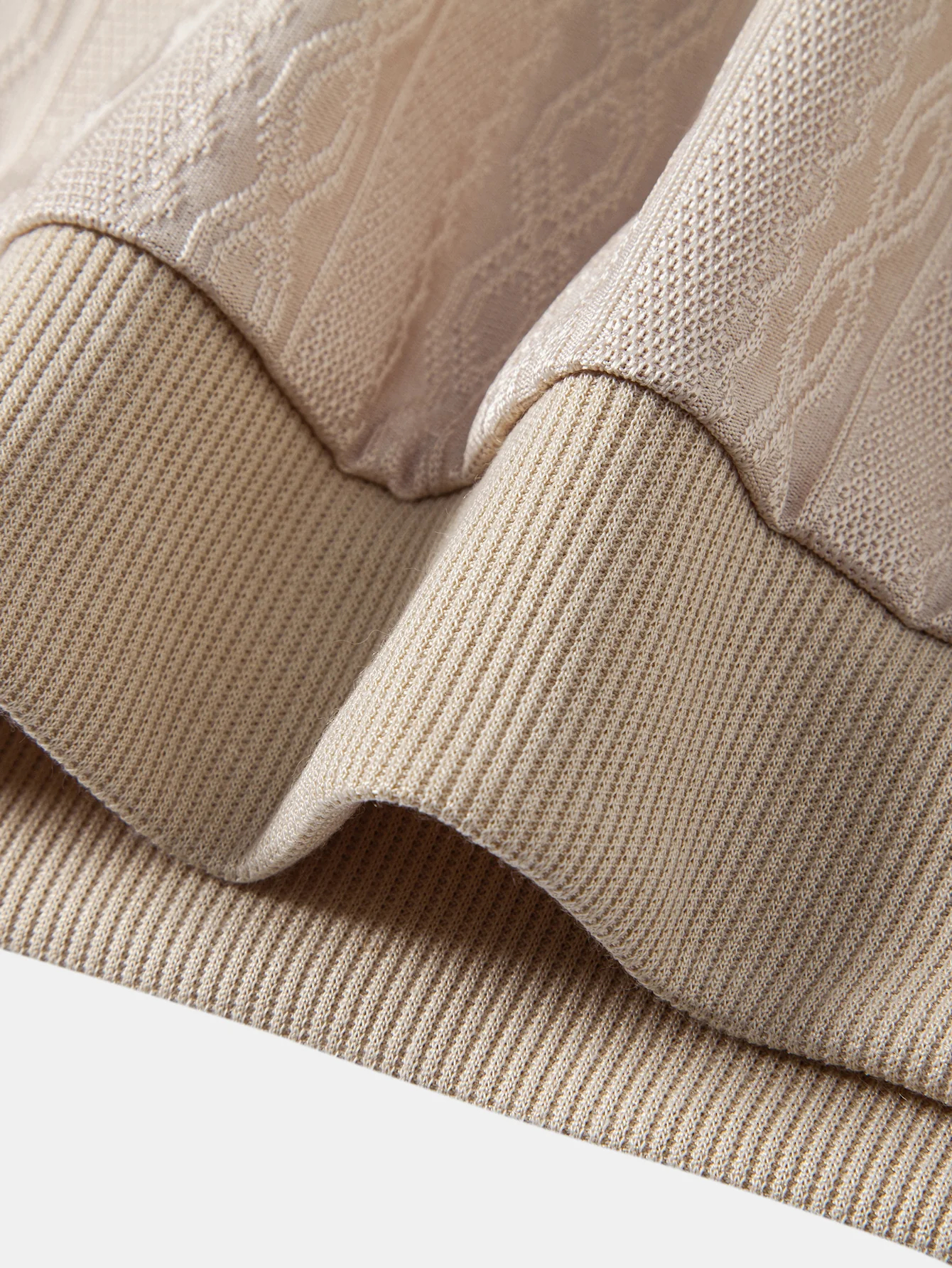 Contrast Trim Textured Zipper Knit Polo