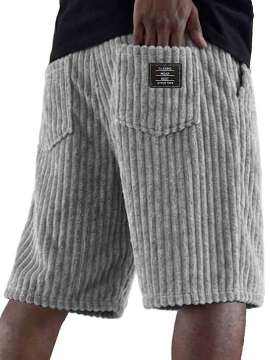 Men's Corduroy Multi Pocket Shorts with Logo