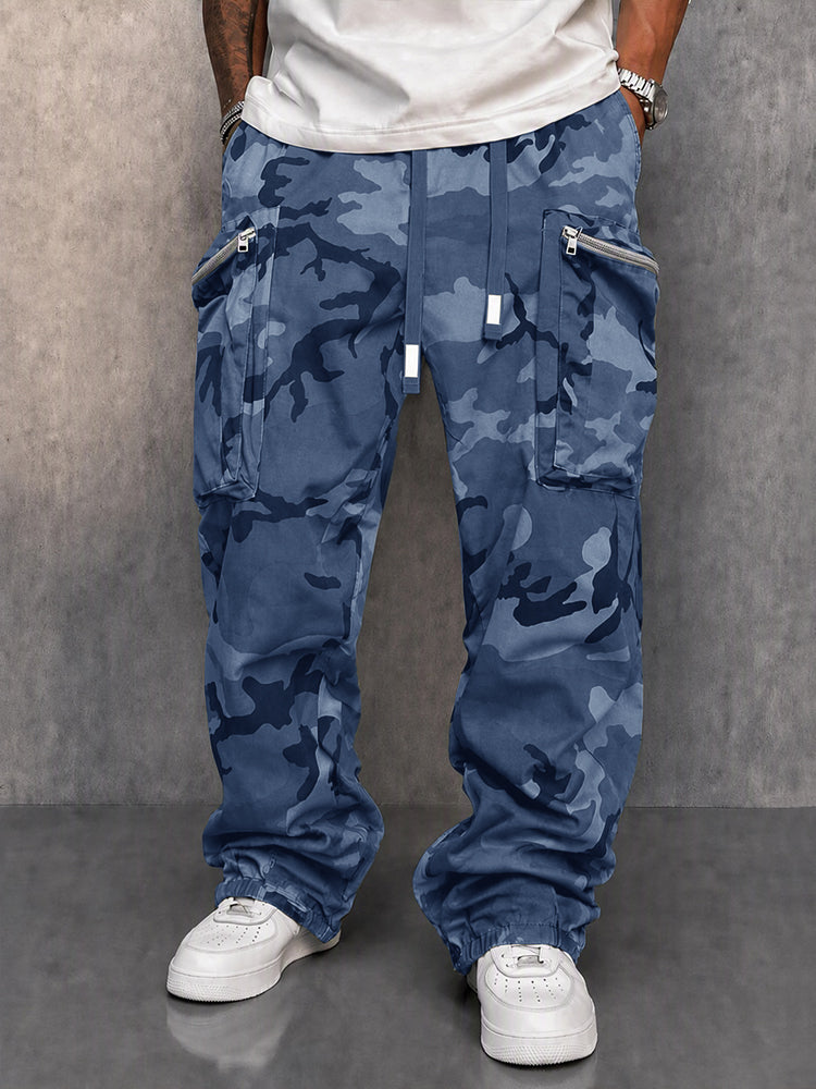 Men's Camouflage Cargo Pants with Multiple Pockets