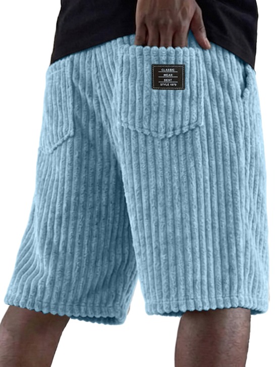 Men's Corduroy Multi Pocket Shorts with Logo
