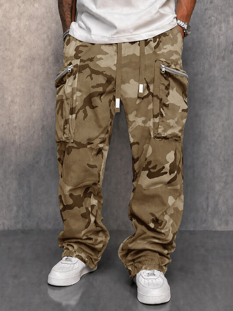 Men's Camouflage Cargo Pants with Multiple Pockets