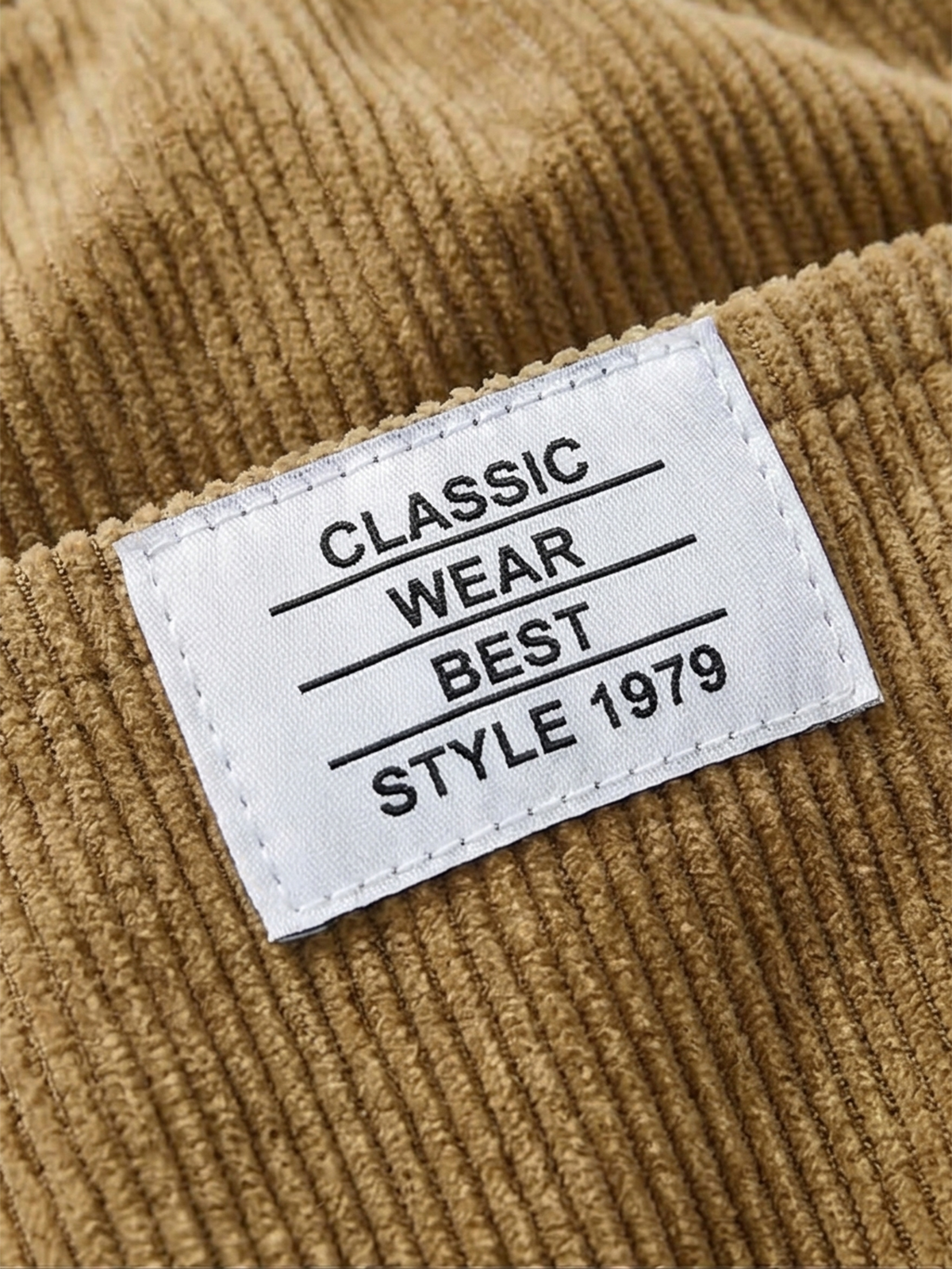 Men's Simple Corduroy Embroidered Shorts