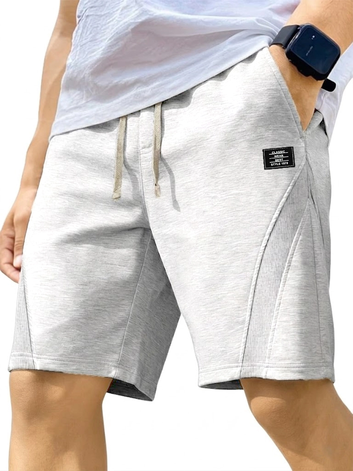 Men's Casual Deconstructed Sports Logo Shorts