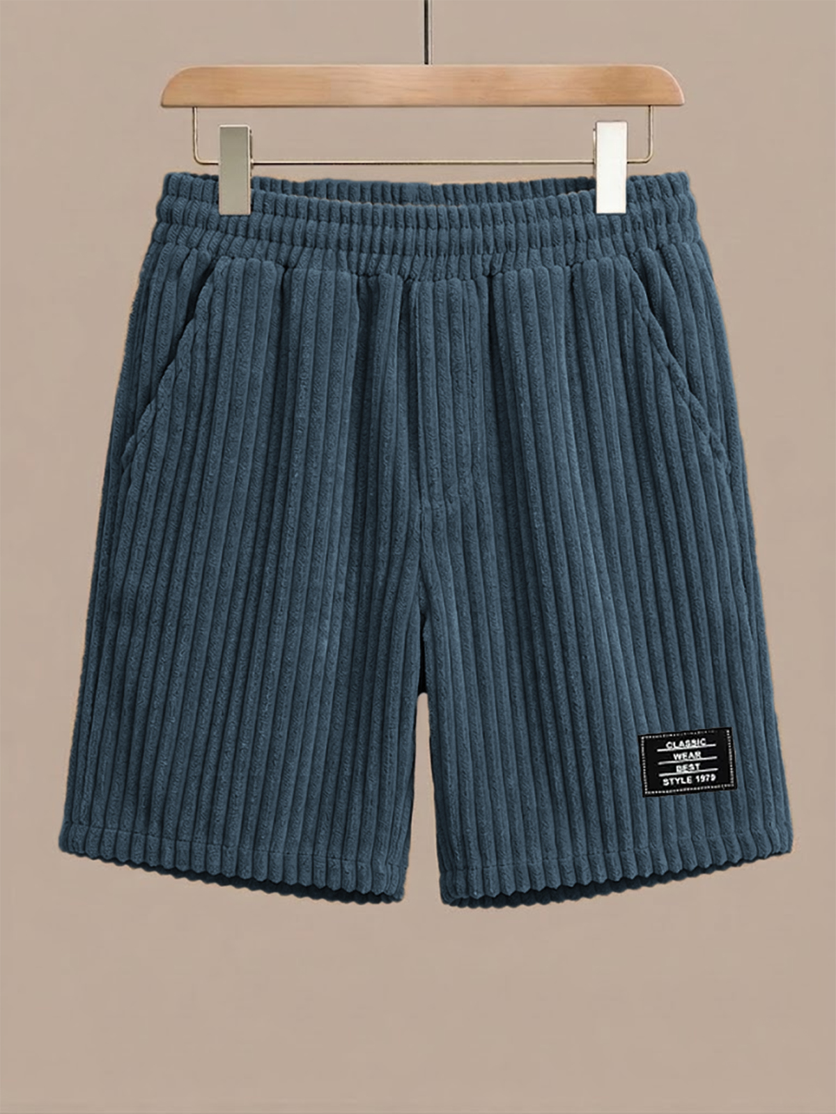 Men's Corduroy Casual Retro Solid Color Shorts