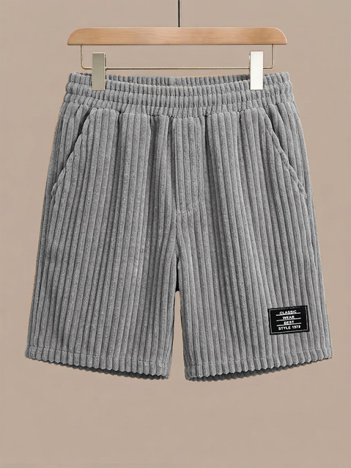 Men's Corduroy Casual Retro Solid Color Shorts