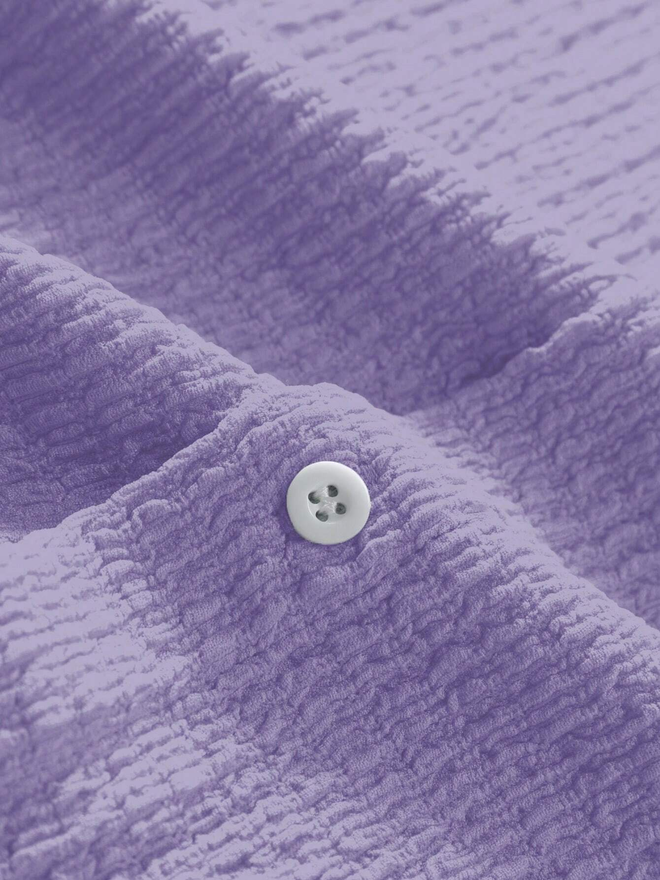 Stylish Men's Pleated Casual Lapel Short Sleeve Shirt