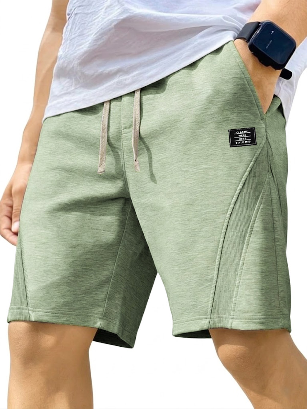 Men's Casual Deconstructed Sports Logo Shorts
