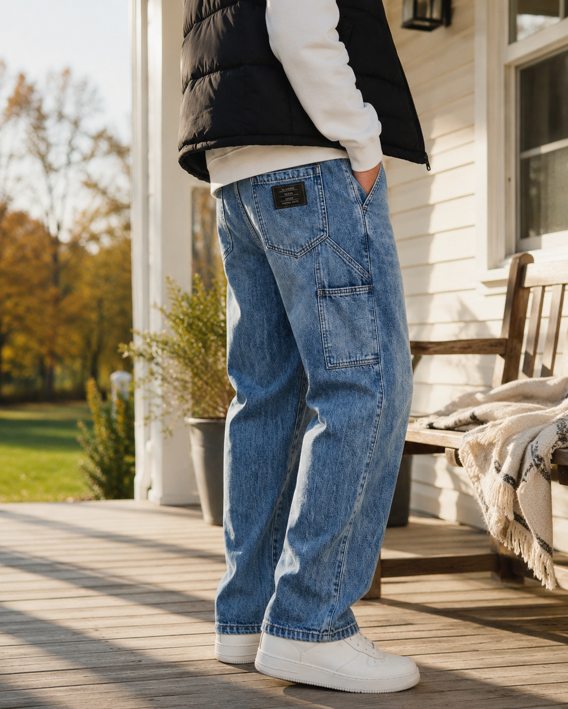 Men's Multi-Pocket Casual Jeans