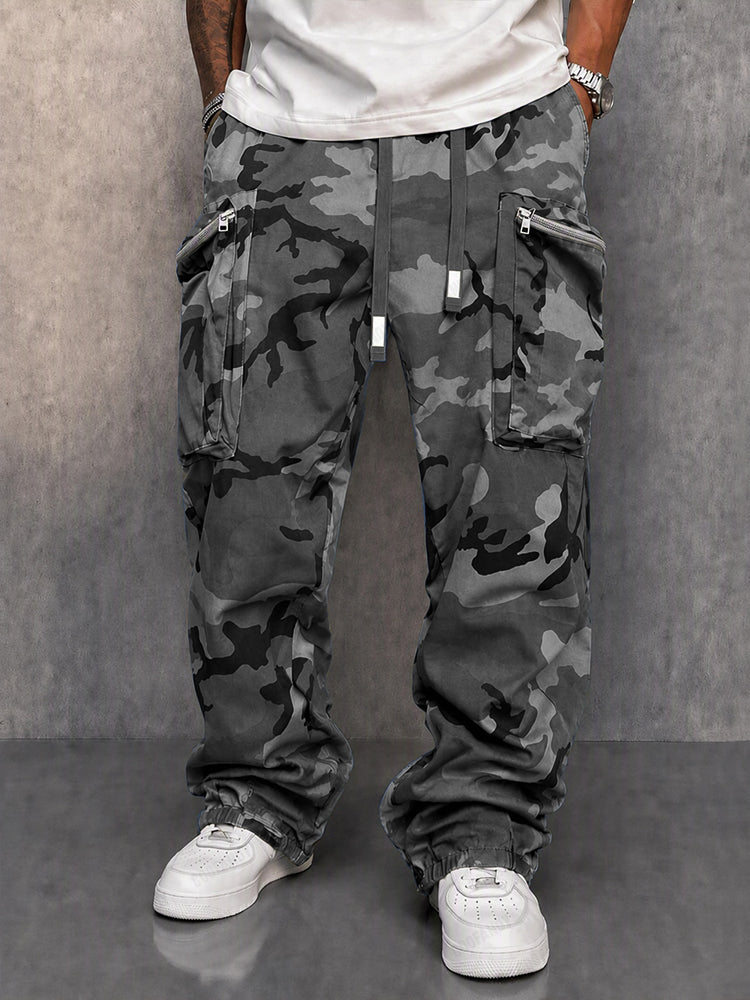Men's Camouflage Cargo Pants with Multiple Pockets