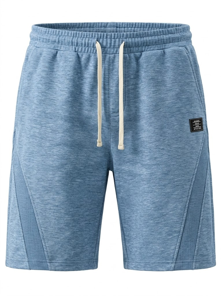 Men's Casual Deconstructed Sports Logo Shorts