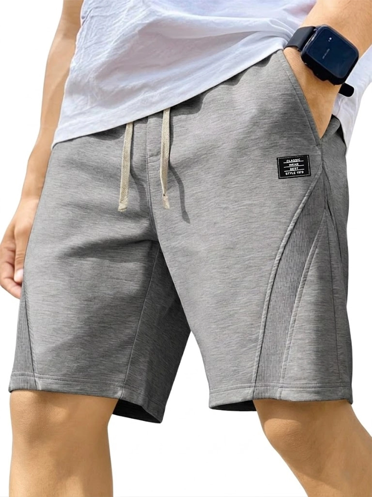 Men's Casual Deconstructed Sports Logo Shorts