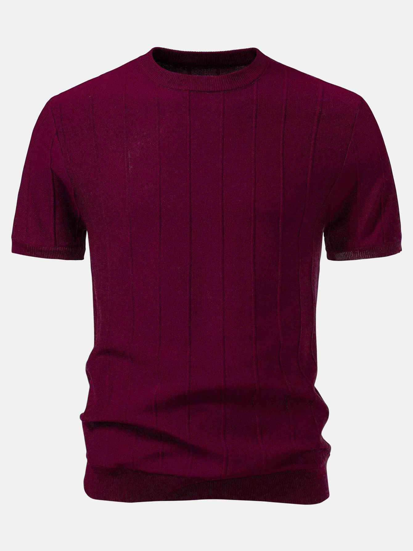 Striped Jacquard Knit T-Shirt