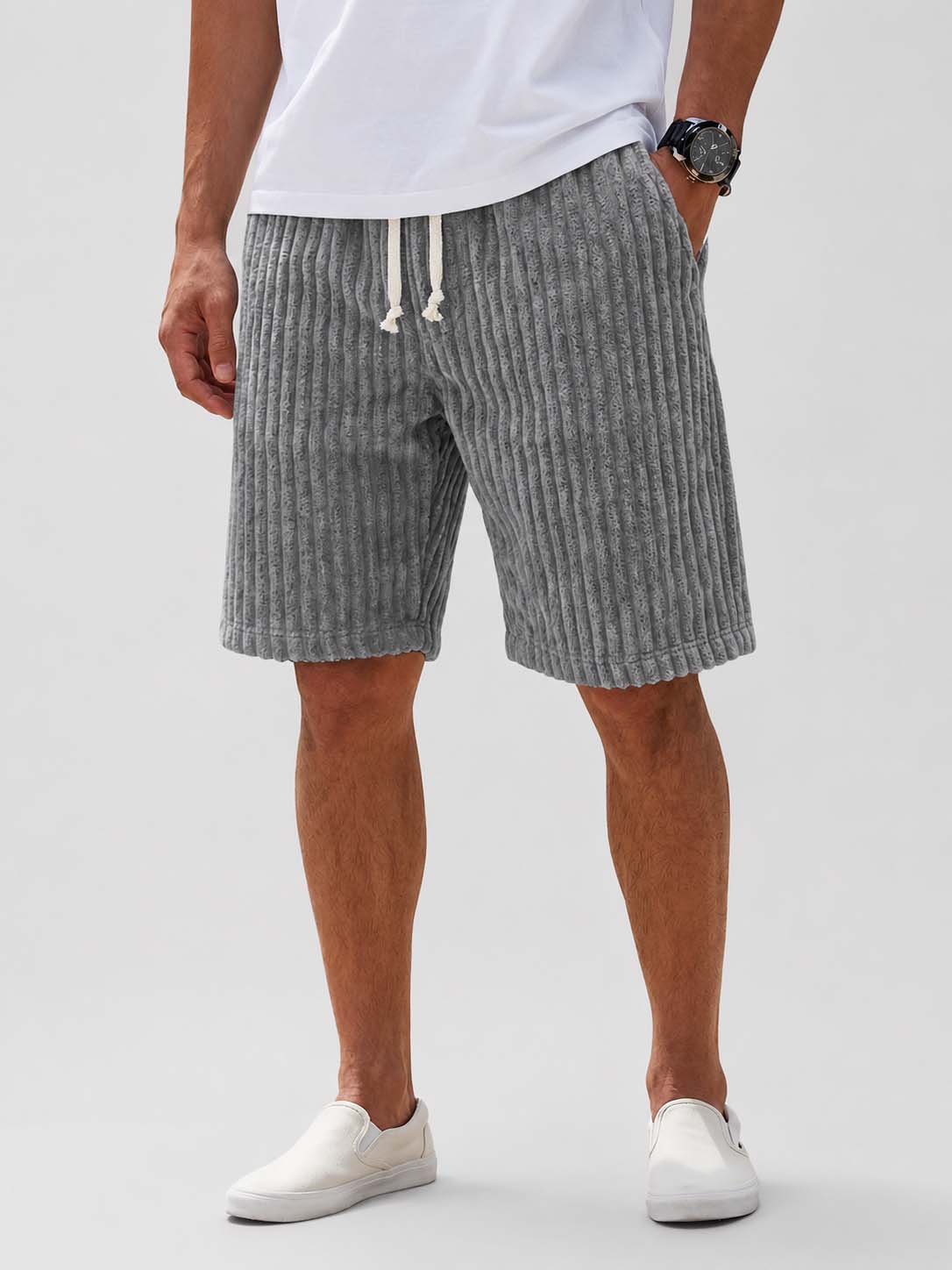 Corduroy Multi-pocket Utility Casual Shorts