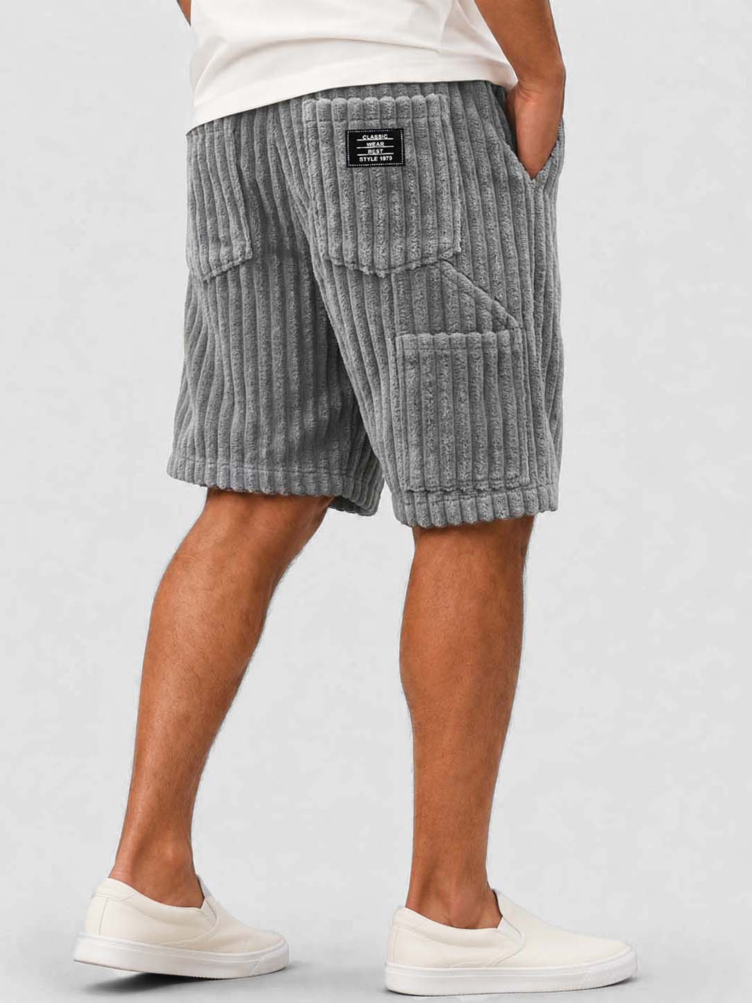 Corduroy Multi-pocket Utility Casual Shorts