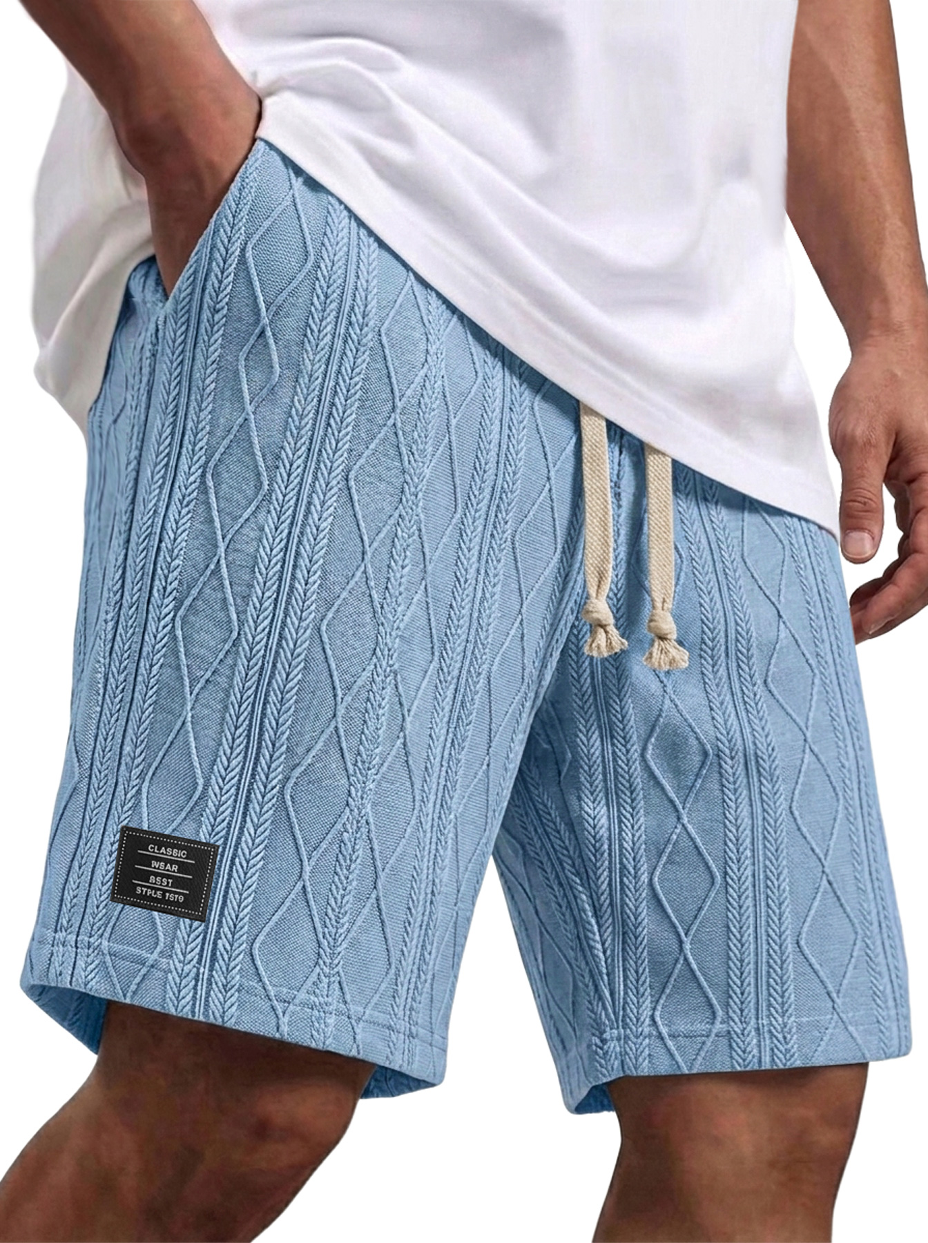 Men's Jacquard-Embroidered Logo Casual Shorts