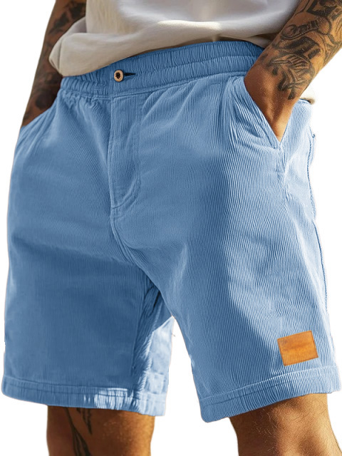  Men's Fashion Elastic Waist Embroidered Logo Shorts