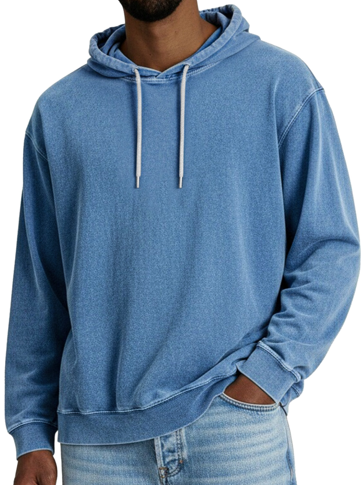 Men's Autumn Vintage Solid Color Hooded Long Sleeve Sweatshirt