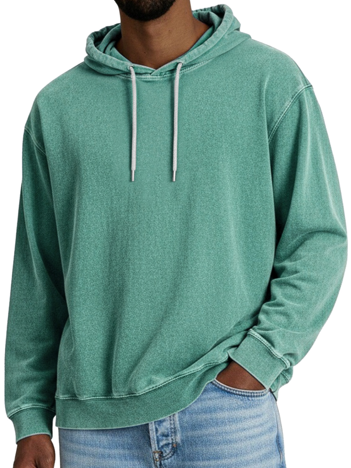 Men's Autumn Vintage Solid Color Hooded Long Sleeve Sweatshirt
