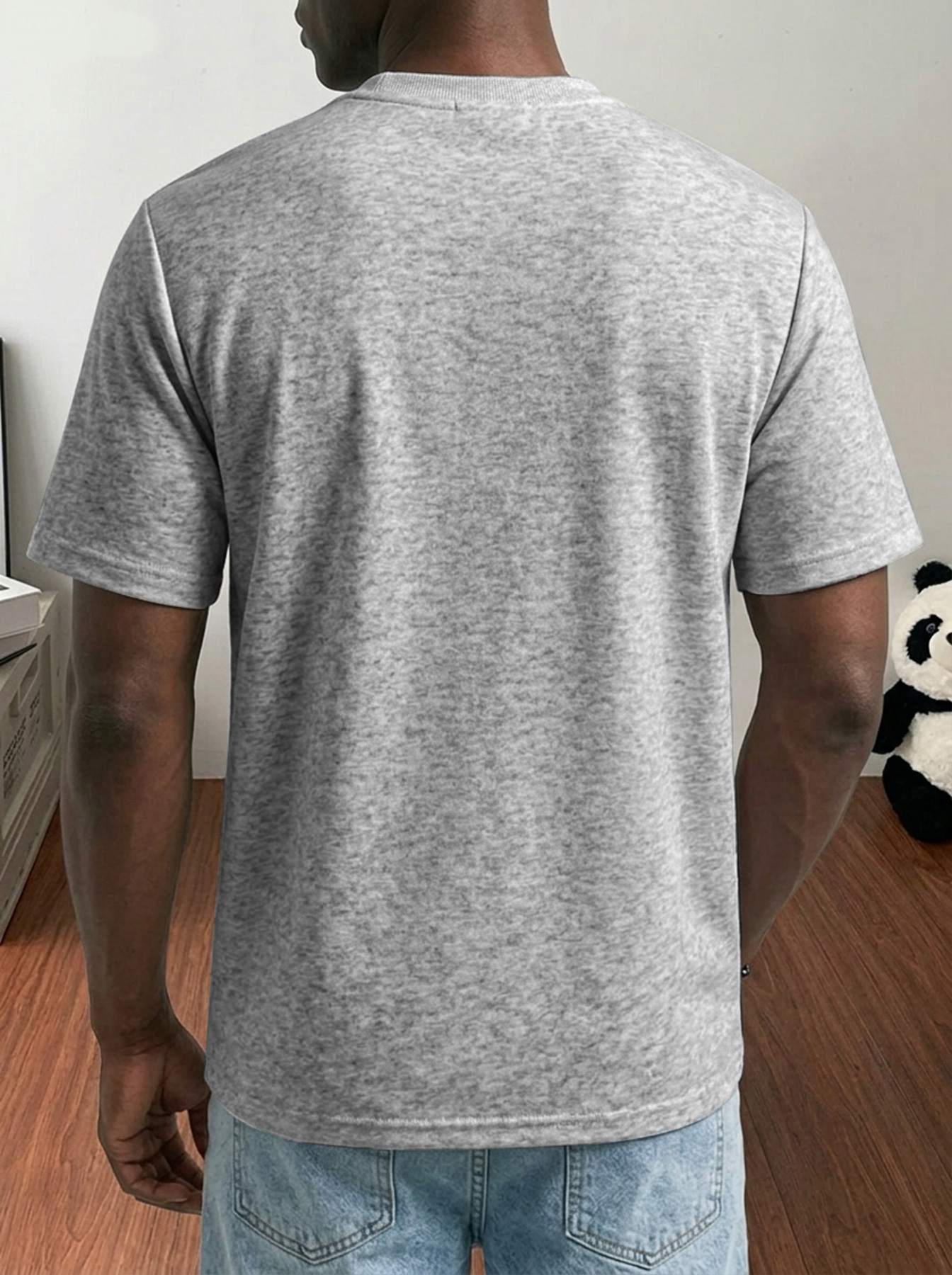 Men's Crew Neck Deconstructed Casual Short-Sleeve T-Shirt