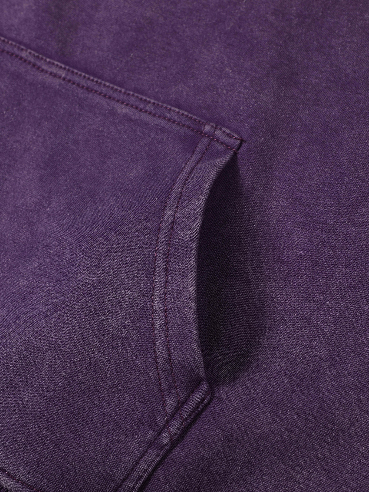 Men's Retro Cotton Hooded Distressed Washed Solid Color Sweatshirt