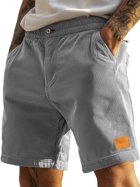  Men's Fashion Elastic Waist Embroidered Logo Shorts