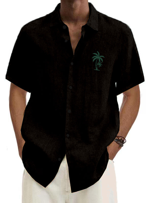 Mokaloha Men's Pinstripe Everyday Casual Short Sleeve Shirt