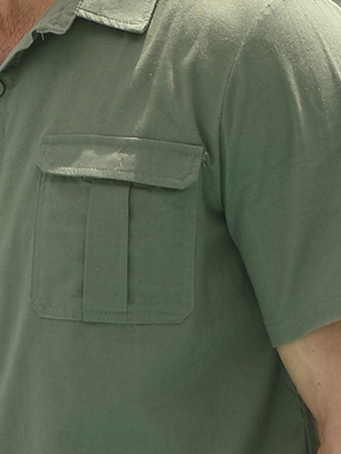 Mokaloha Men's Shirts Double Pocket Cotton Linen Short Sleeve Shirts Casual Vacation Shirts