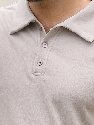 Men's Long Sleeve V Neck Button Casual Top Polo Shirt