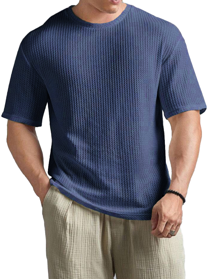 Men's Fashionable Basic Round Neck Short Sleeve T-Shirt