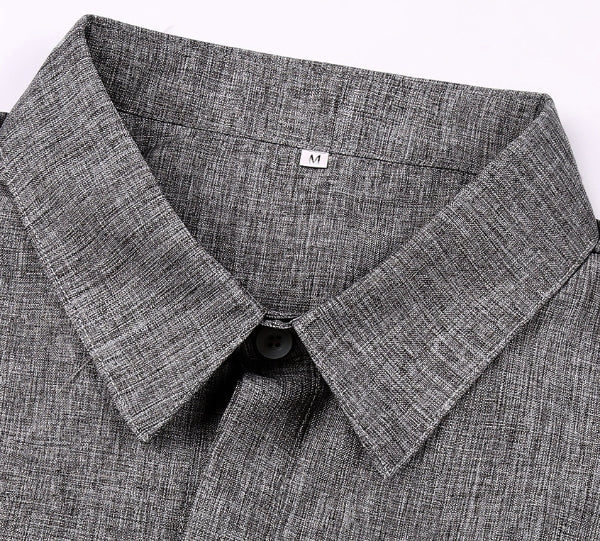 Men's Cotton Linen Casual Short Sleeve Quality Beach Hawaiian Daily Shirt