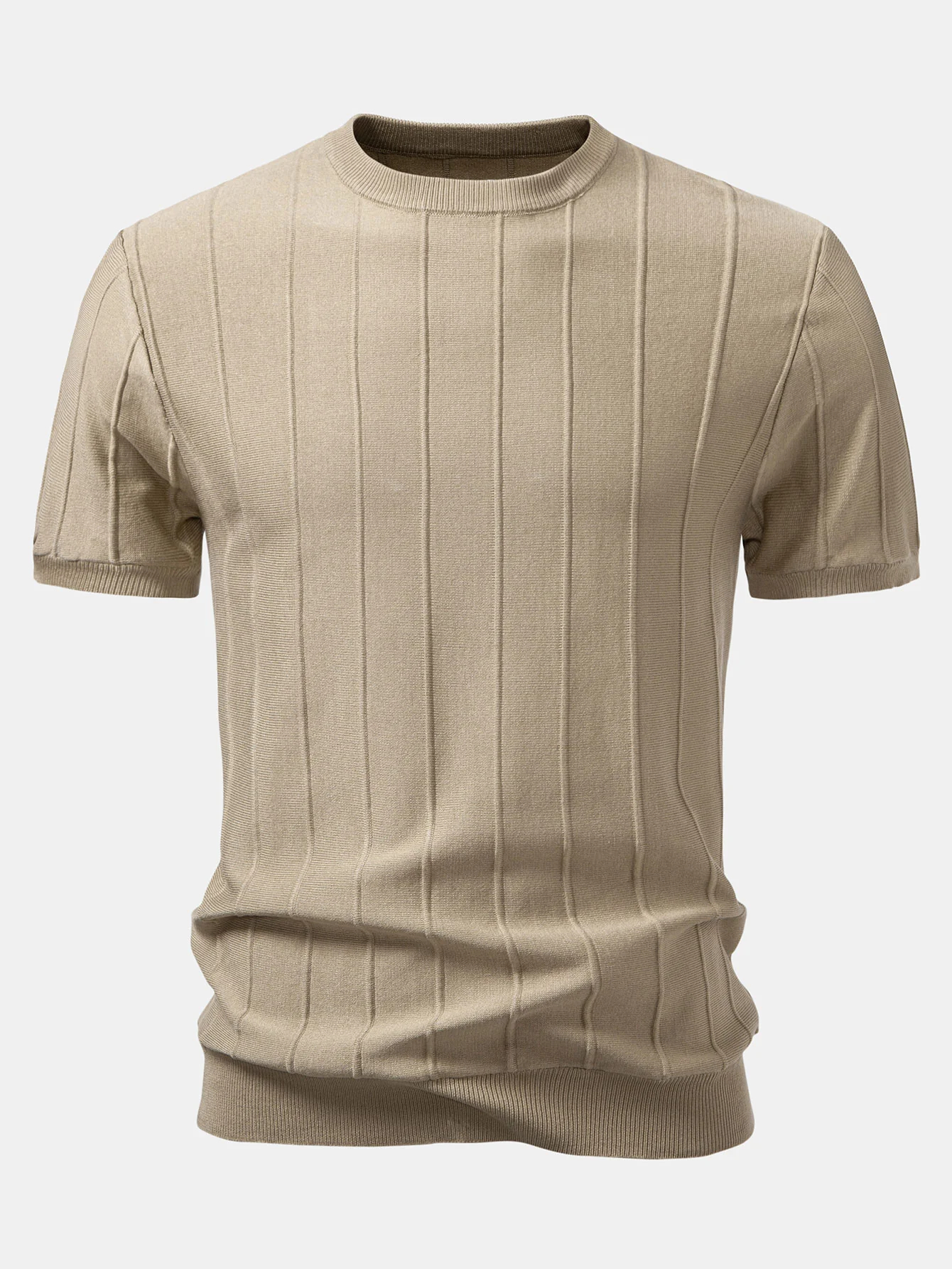Striped Jacquard Knit T-Shirt