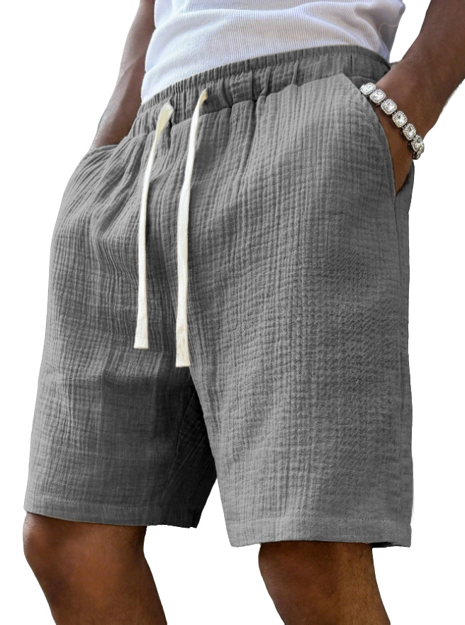 Men's Casual Everyday Lightweight Pleated Solid Color Shorts