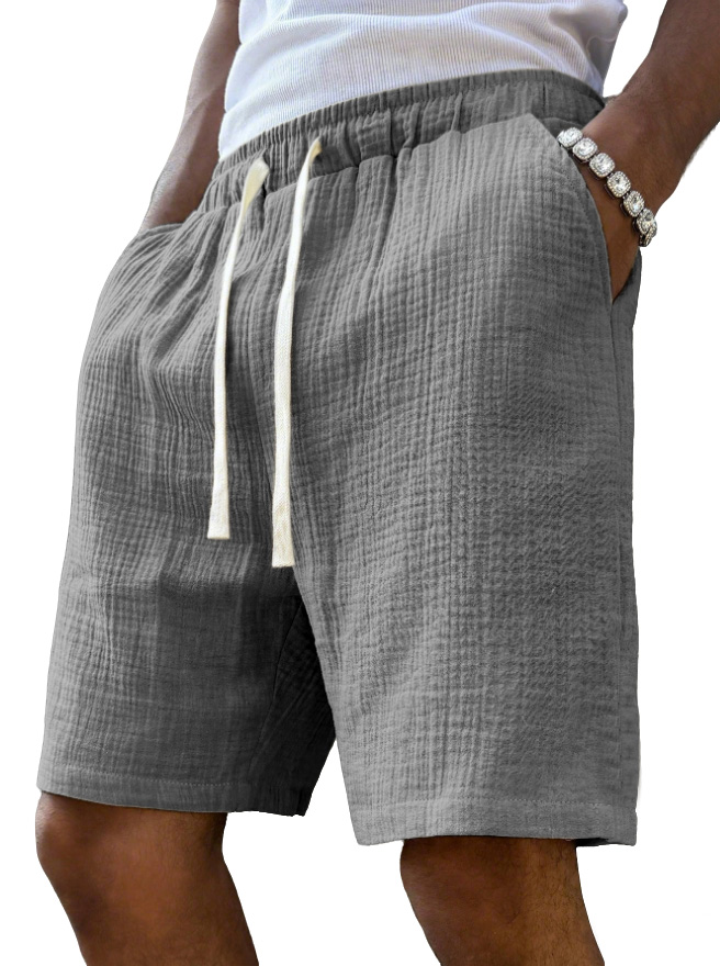 Men's Casual Everyday Lightweight Pleated Solid Color Shorts