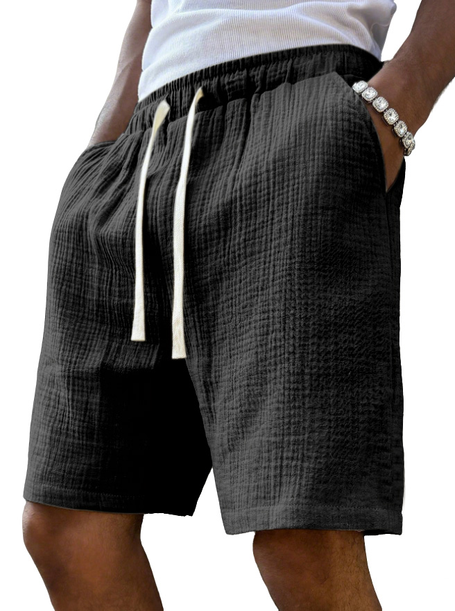 Men's Casual Everyday Lightweight Pleated Solid Color Shorts