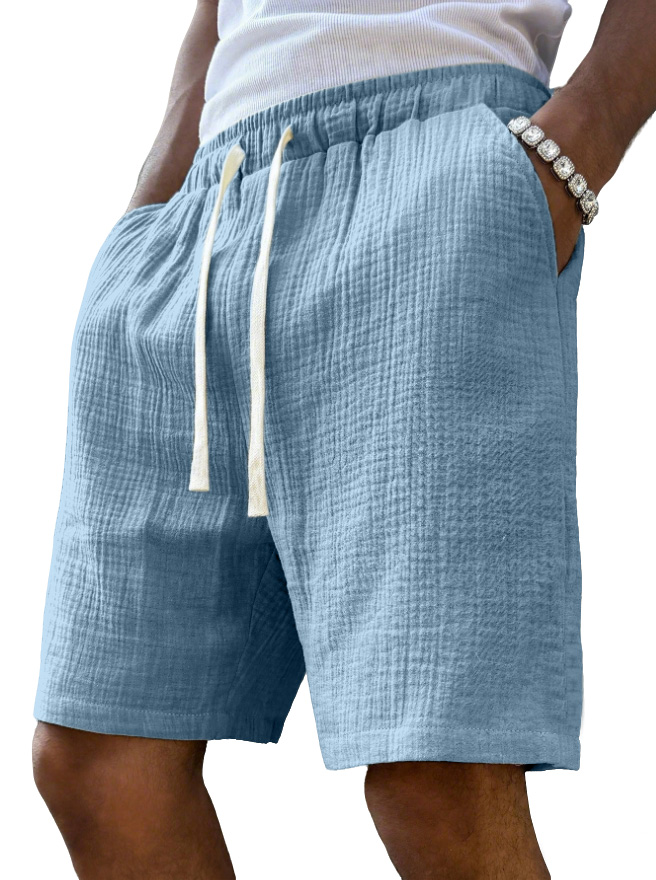 Men's Casual Everyday Lightweight Pleated Solid Color Shorts