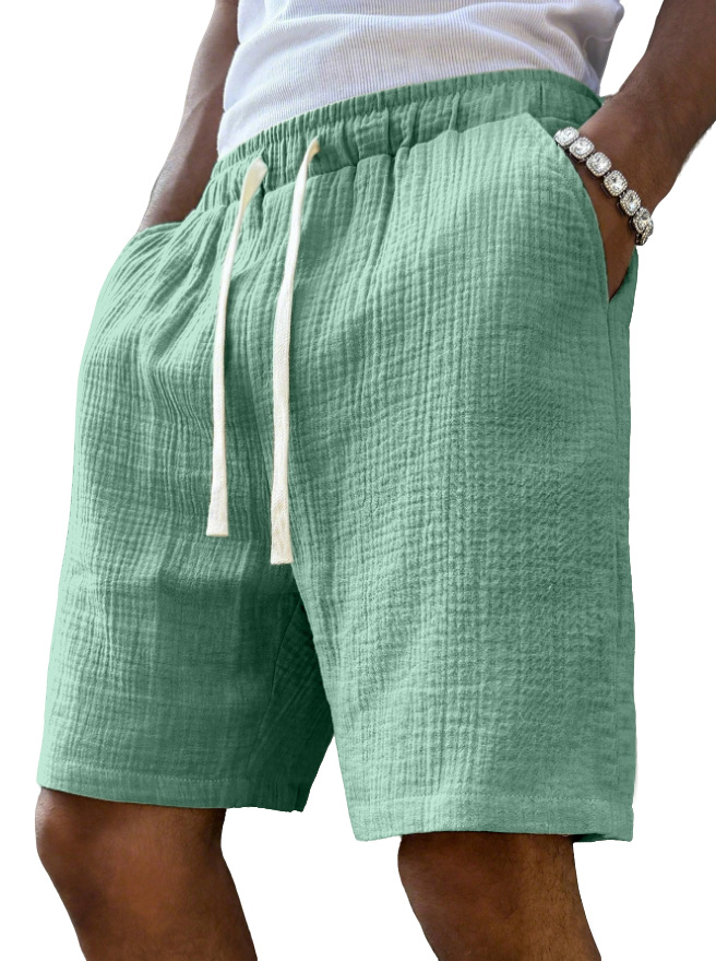 Men's Casual Everyday Lightweight Pleated Solid Color Shorts