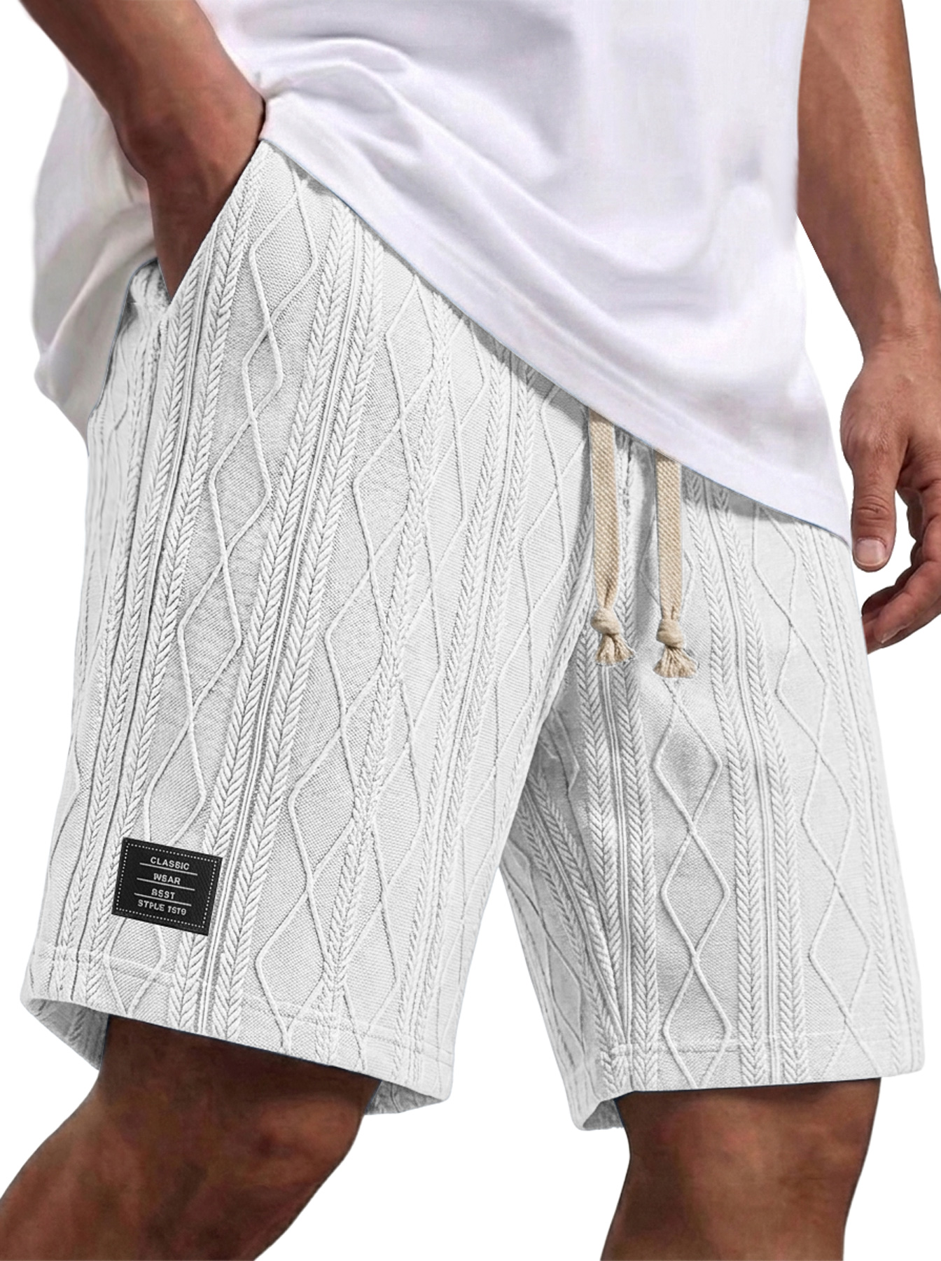 Men's Jacquard-Embroidered Logo Casual Shorts