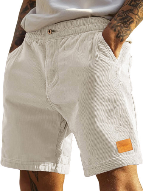  Men's Fashion Elastic Waist Embroidered Logo Shorts