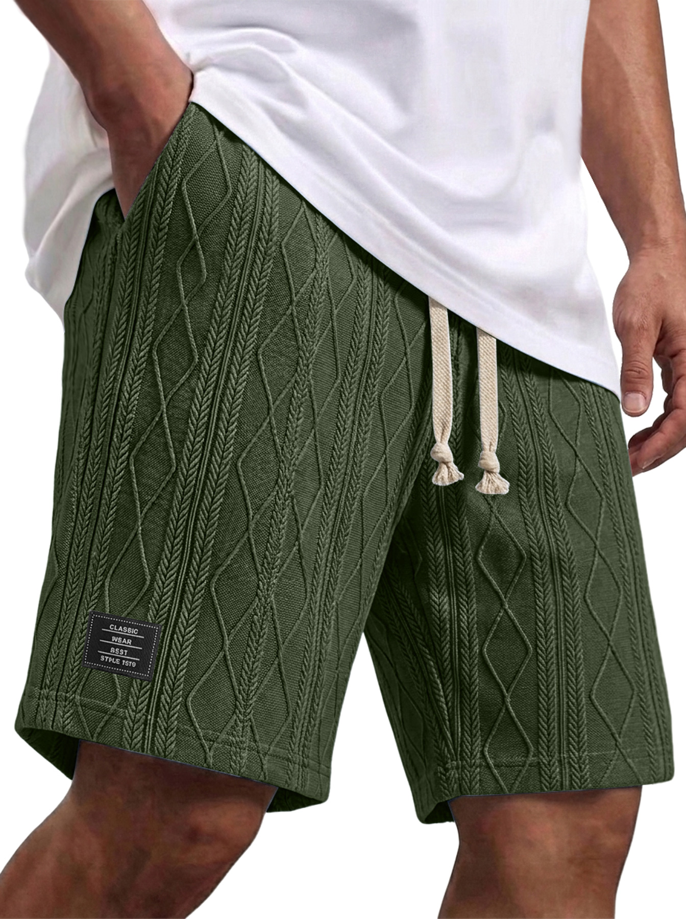 Men's Jacquard-Embroidered Logo Casual Shorts