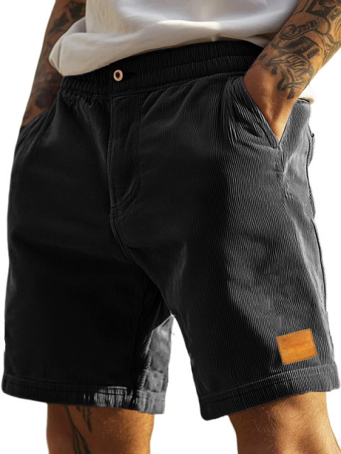  Men's Fashion Elastic Waist Embroidered Logo Shorts