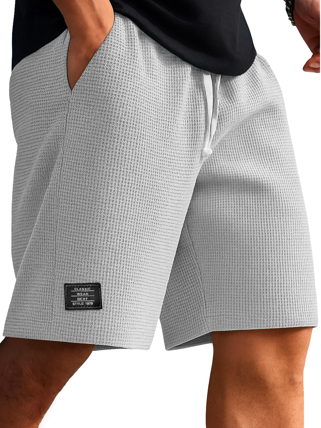 Mokaloha Men's Shorts – Pacificozy Casual Embroidered Logo Waffle