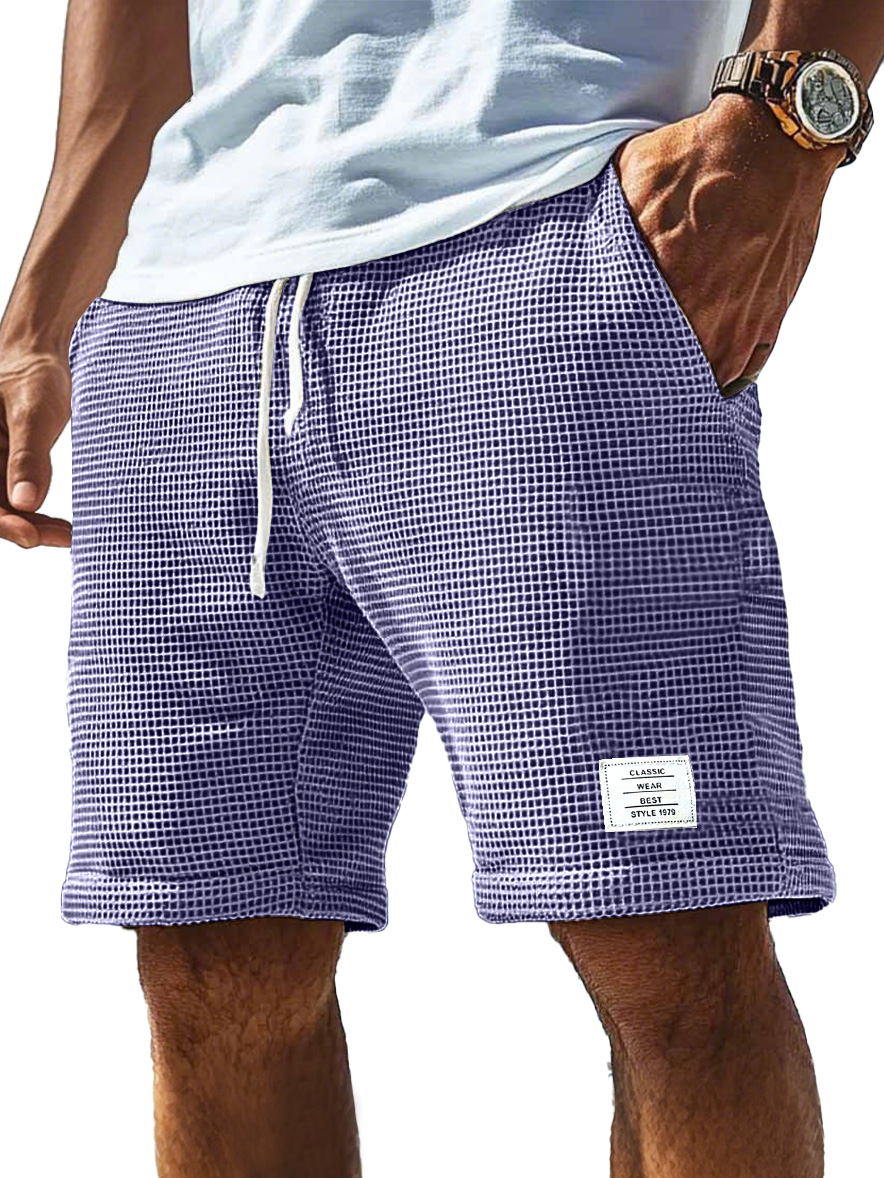 Men's Everyday Waffle Logo Drawstring Comfort Shorts