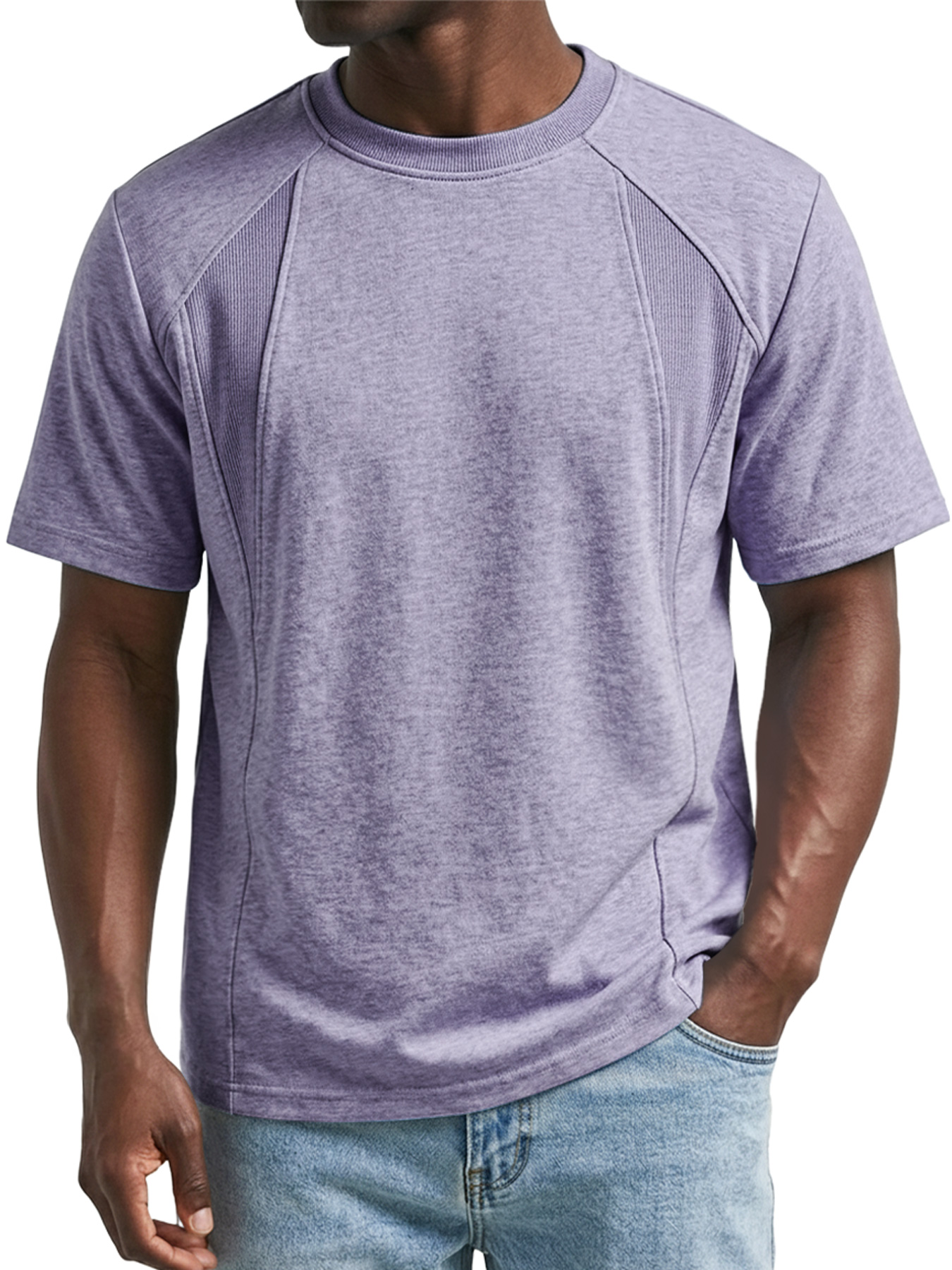 Men's Crew Neck Deconstructed Casual Short-Sleeve T-Shirt
