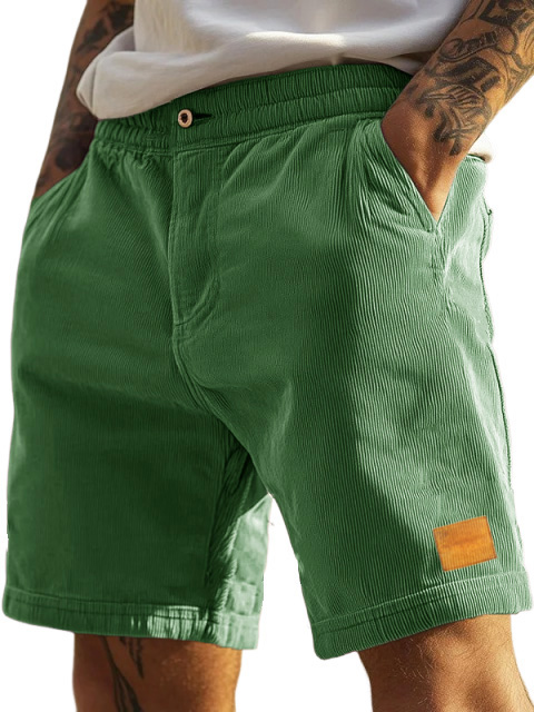  Men's Fashion Elastic Waist Embroidered Logo Shorts