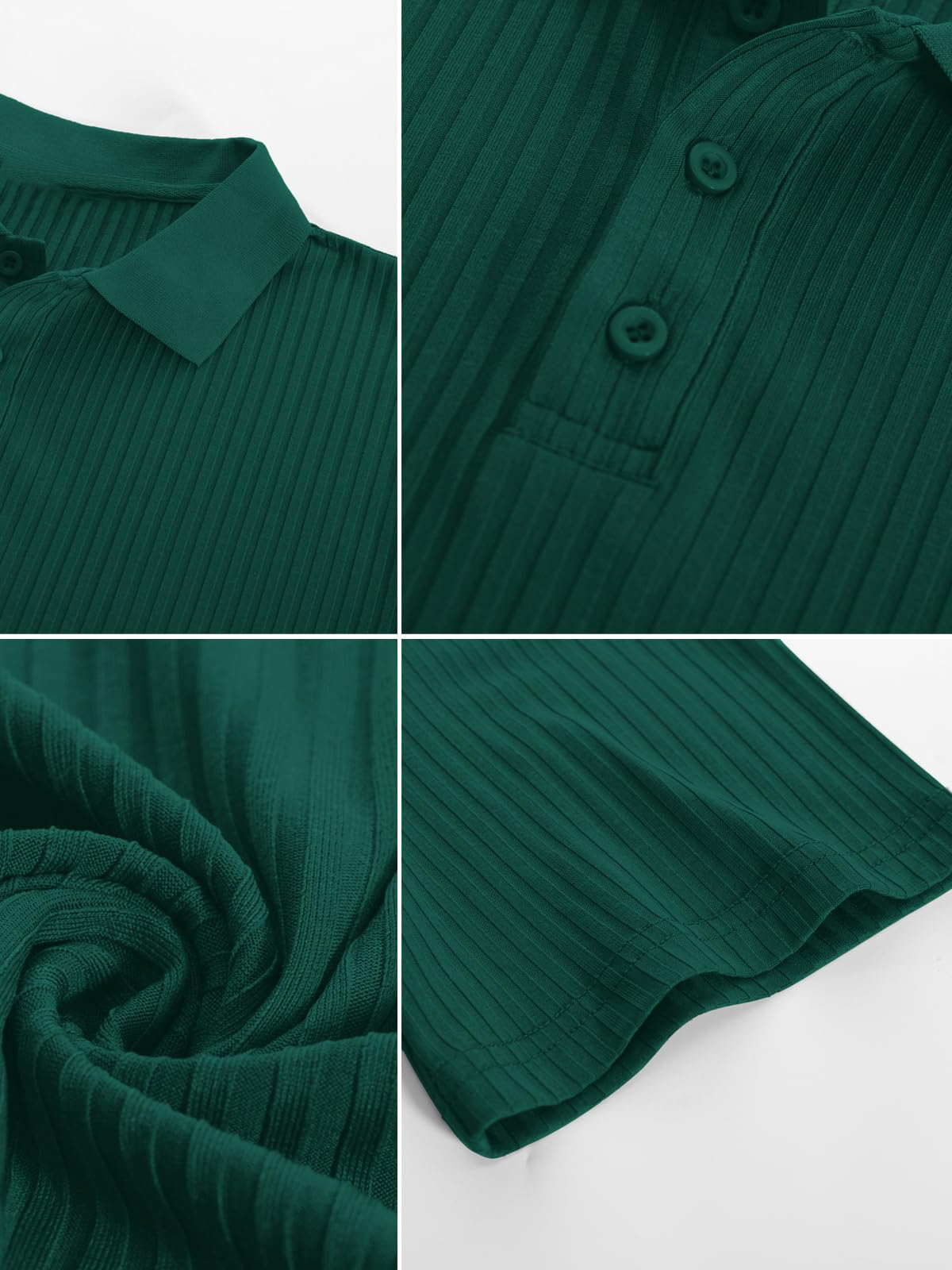 Men's Knitted Pit Jacquard Basic Simple Short-sleeved Polo Shir