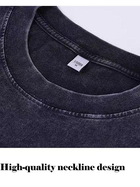 Men's 100% Cotton Washed And Distressed Vintage Round Neck Sleeveless Sports Tank Top