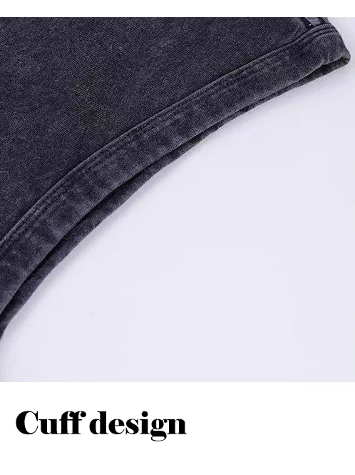 Men's 100% Cotton Washed And Distressed Vintage Round Neck Sleeveless Sports Tank Top