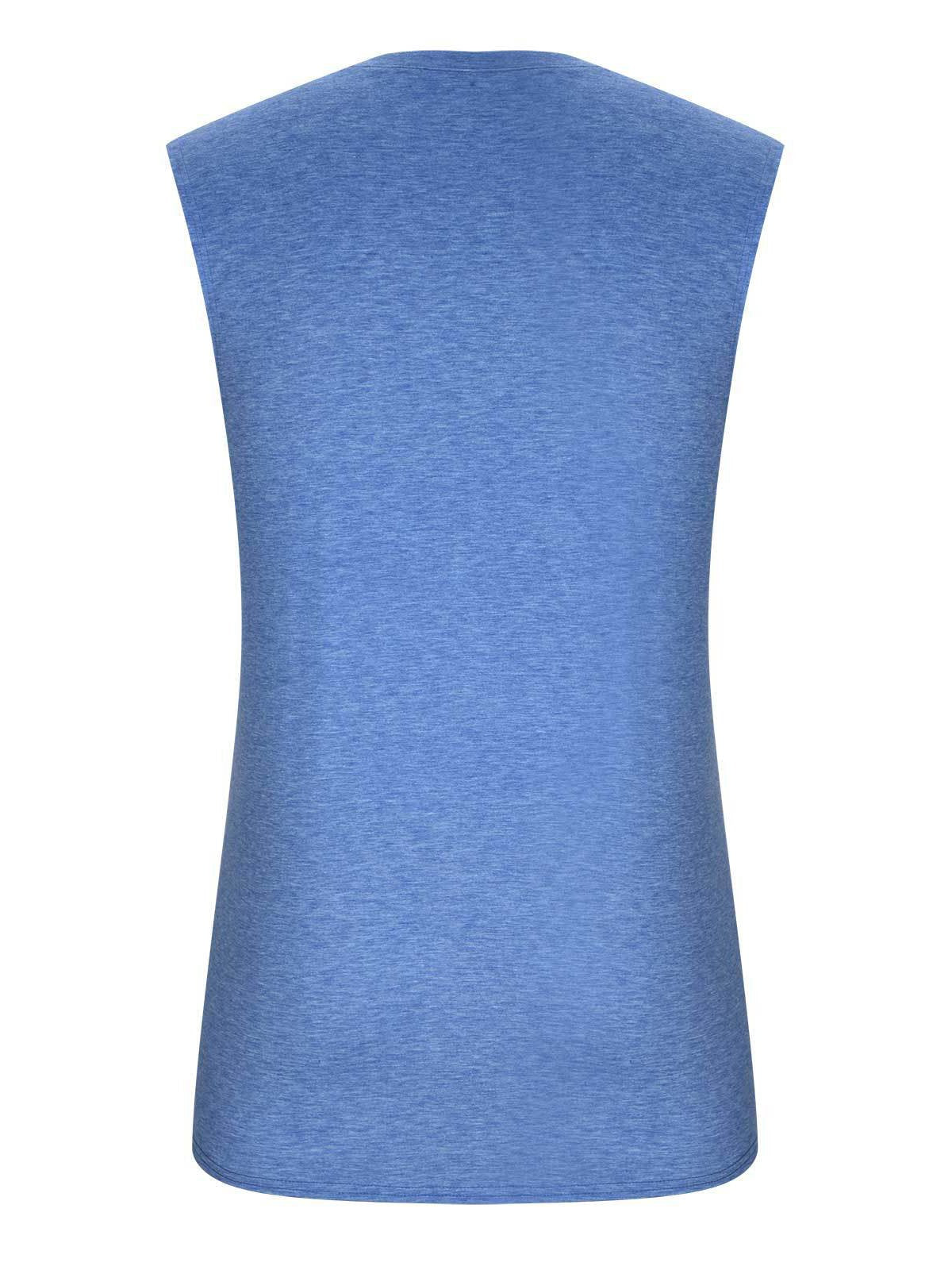 Men's T-Shirt Muscle Man Athletic Rambler Solid Color Top Sleeveless T-Shirt