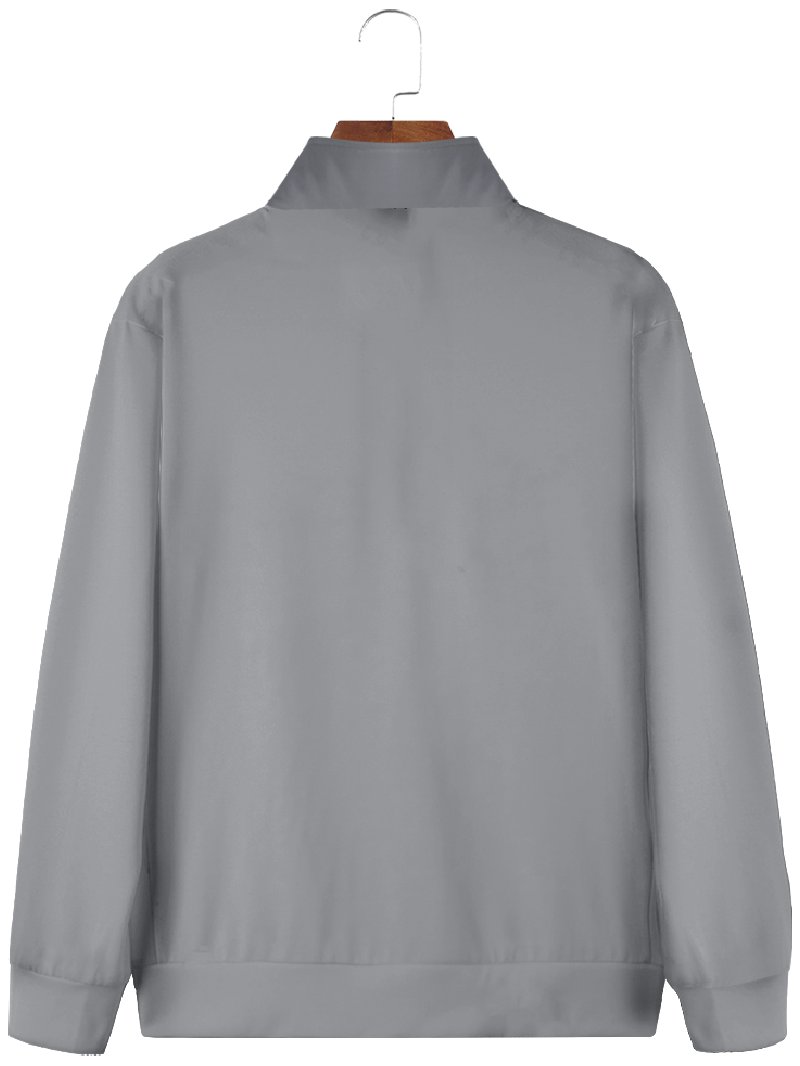 Men's fashion casual zipper padded polo shirt